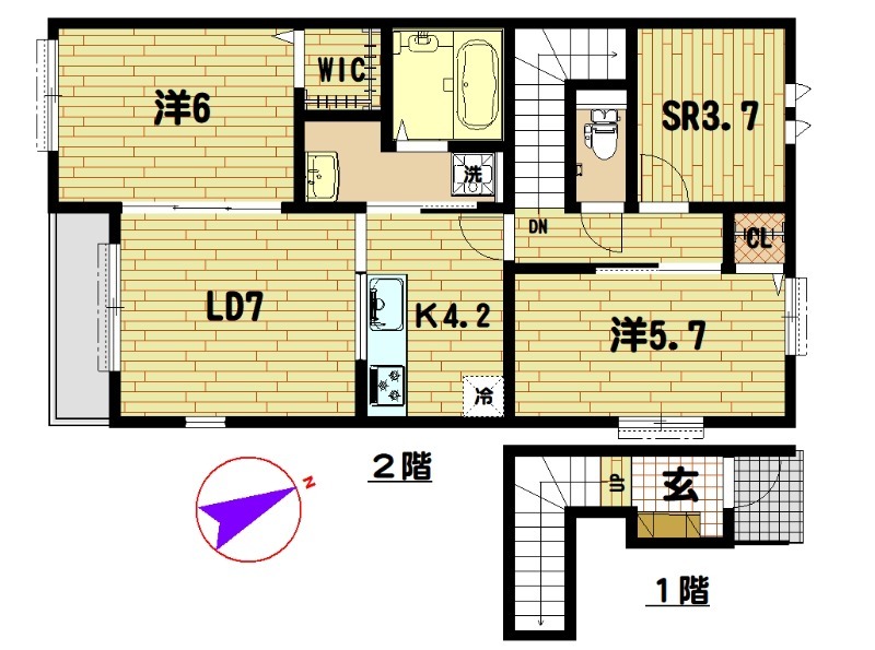 アムール久喜A棟の間取り