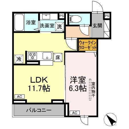 D Paina 登戸Ⅱの間取り