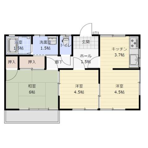ローズヴィラAの間取り