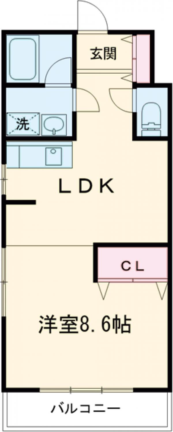 亀戸の完工年月(1999年2月)築の賃貸マンションの間取り