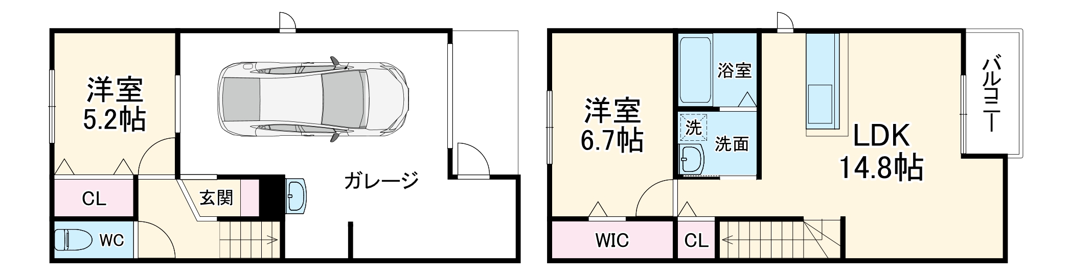 仮)東山中28連家轟の間取り