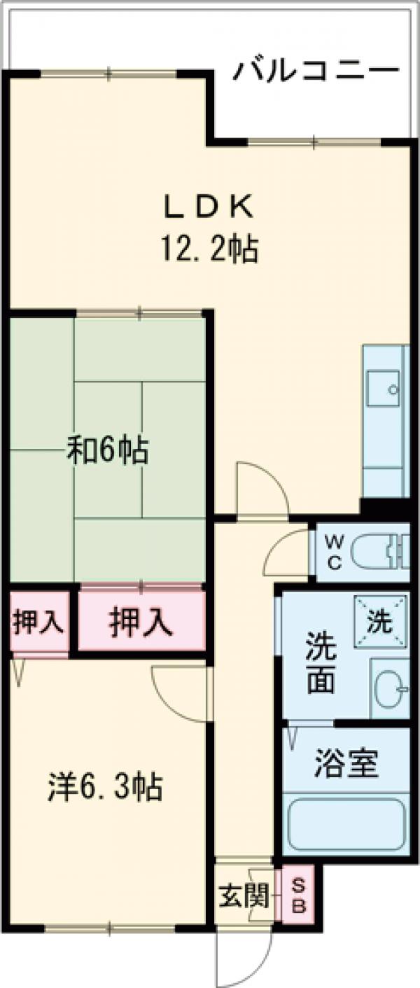 クラヴァス長岡京の間取り