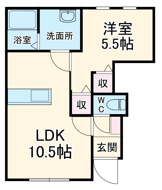 リーブルファイン河原田町の間取り