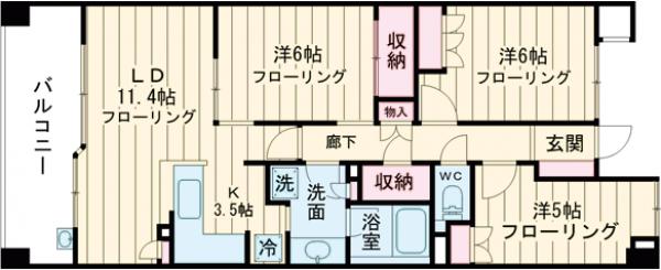 武蔵野ガレリアルーチェテラッツァの間取り