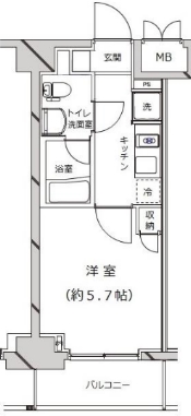 堀切の完工年月(2017年7月)築の賃貸マンションの間取り