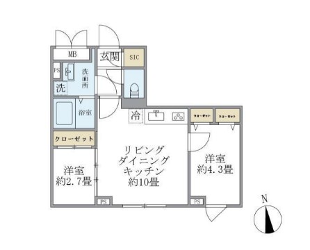 ウェルスクエア中延IIの間取り