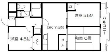 レジョンドール鶴見緑地の間取り