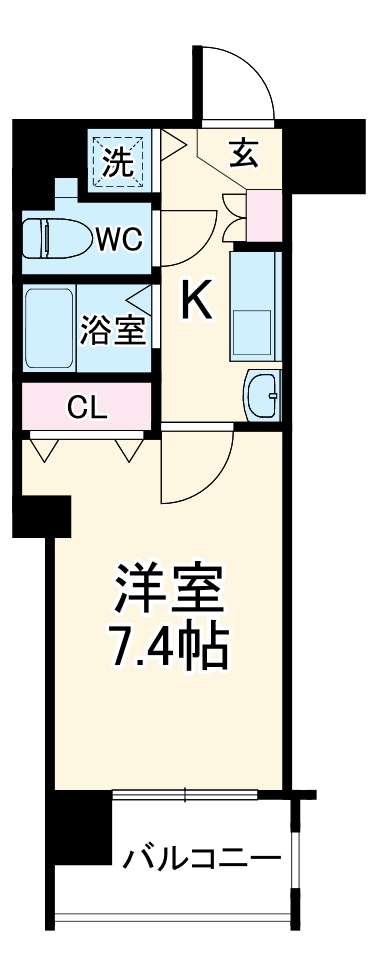 プレサンス京都四条烏丸クロスの間取り