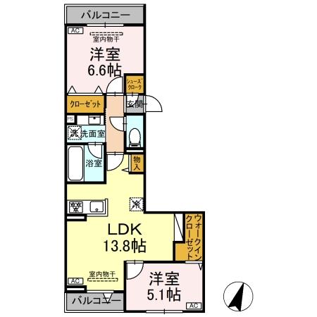 セレスティア船橋Ⅱの間取り