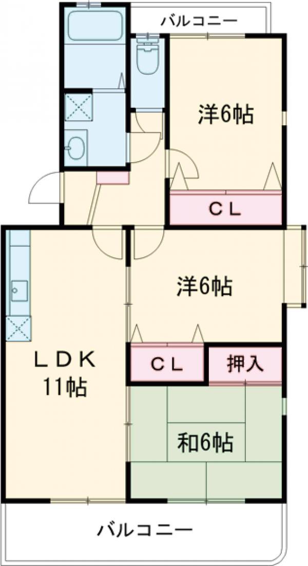ウイングFUJIの間取り