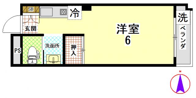 大徳寺温泉マンションの間取り