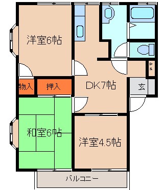 シティハイツソシアルⅡの間取り