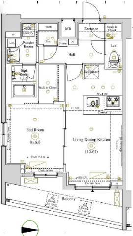 東向島の完工年月(2024年3月)築の賃貸マンションの間取り