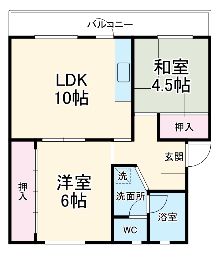 勘上コーポラスの間取り