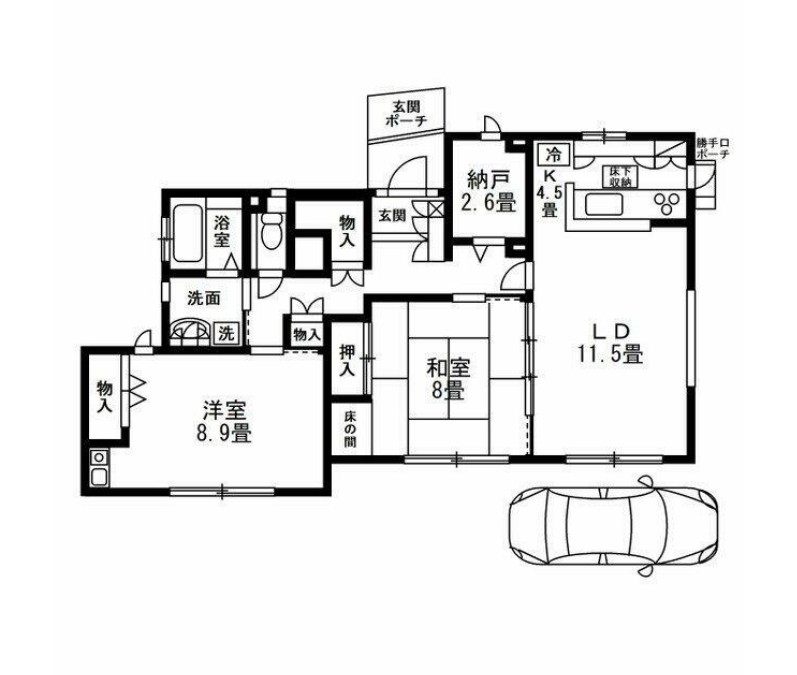 小杉戸建の間取り