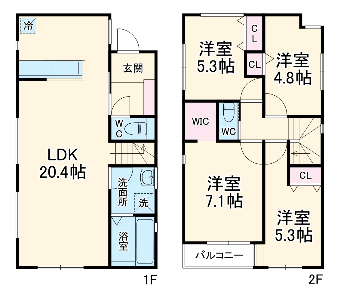 茅ヶ崎市今宿戸建の間取り