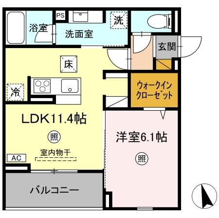 D-Invest東原Aの間取り