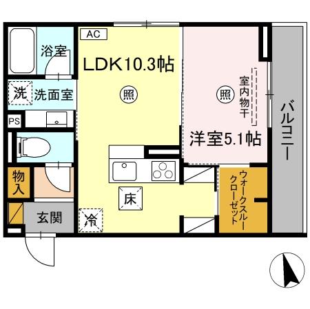 D-Invest東原Aの間取り