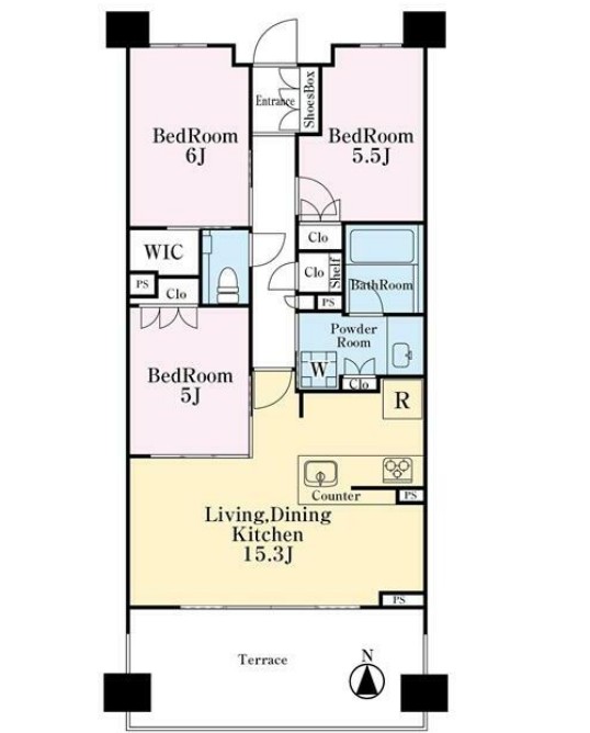 ザ・パークハウス三鷹櫻邸の間取り