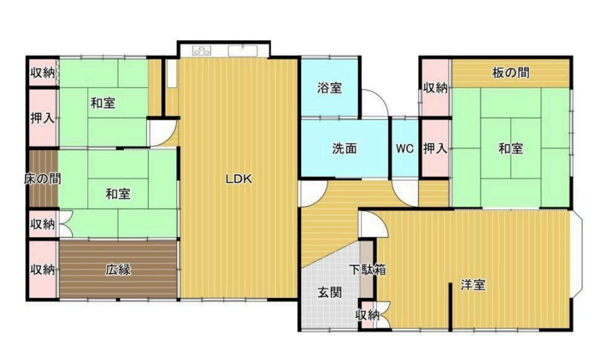宇布見貸家の間取り