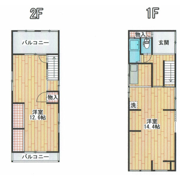 中川区乗越町戸建の間取り