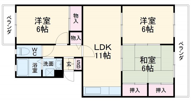 フォルク北千里D棟の間取り
