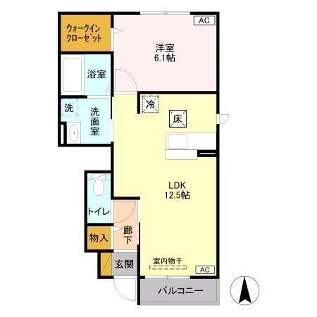 ティアラ Dの間取り