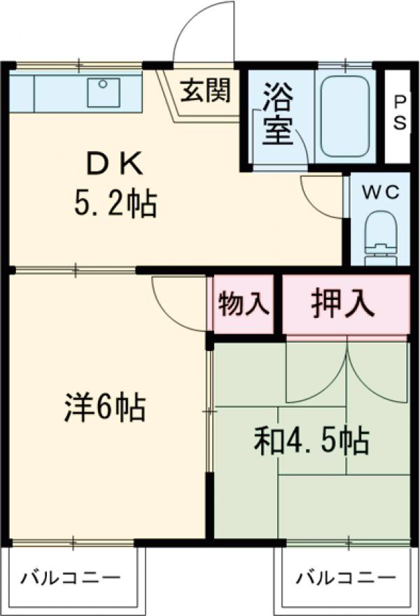 松本コーポの間取り