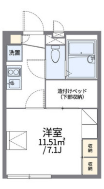 レオパレスSHIOKAZEⅡの間取り