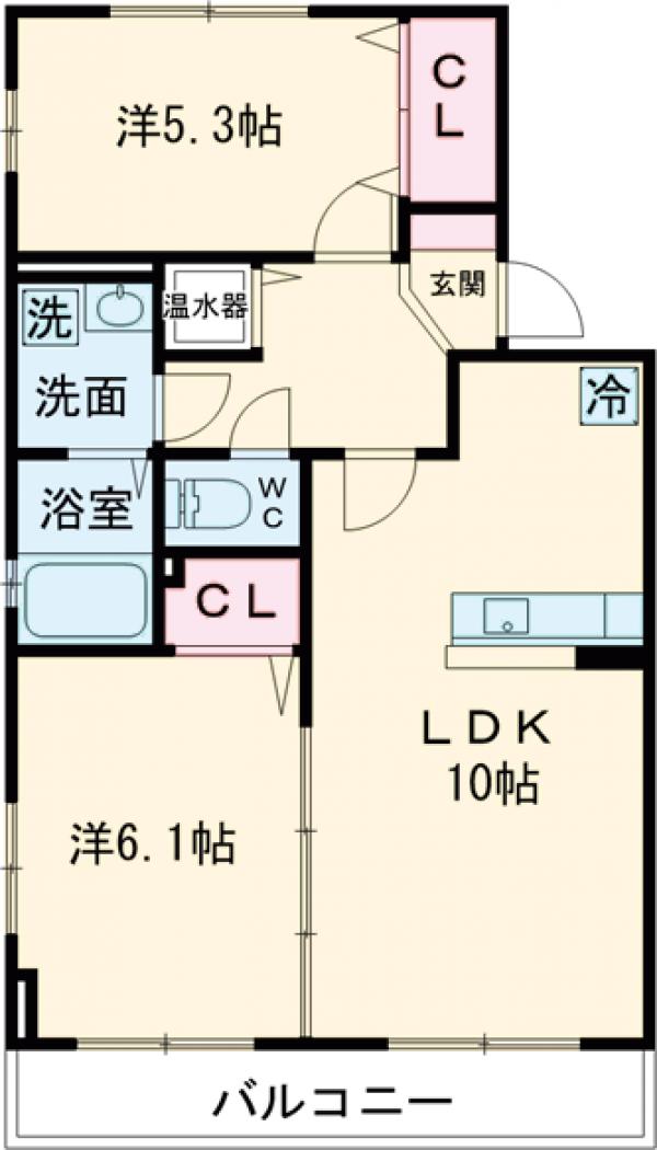 イーストエンジェル青山A棟の間取り