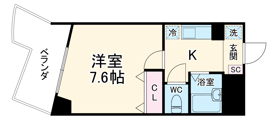尾尻の完工年月(2009年3月)築の賃貸マンションの間取り
