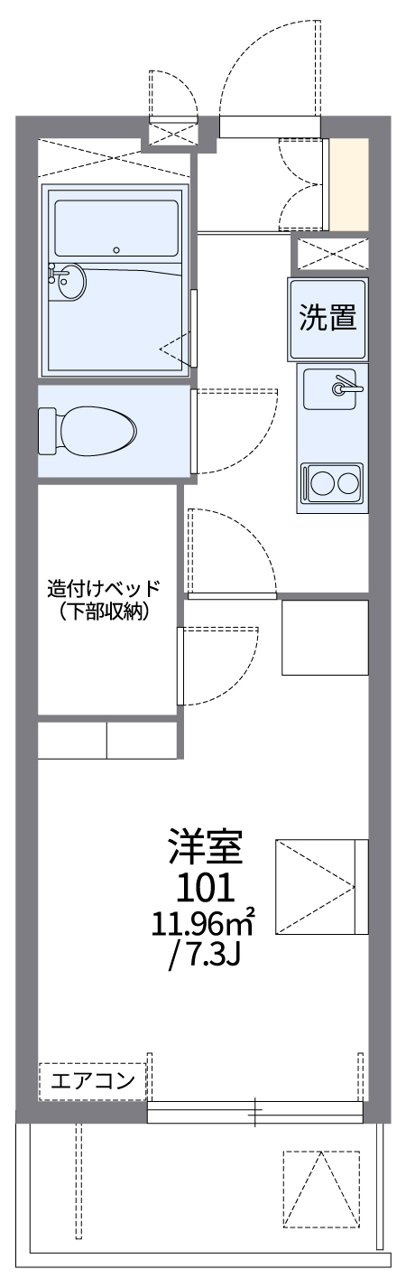 レオパレスドミールⅢの間取り