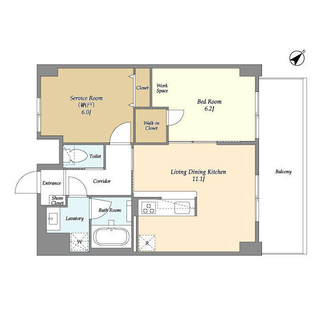 KDXレジデンス瑞江の間取り