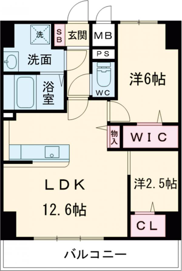 ニュークリエイト若久の間取り