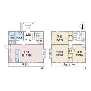 香流タウンBの間取り