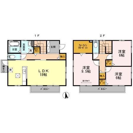 D-room神山(ディールームコウヤマ) Cの間取り