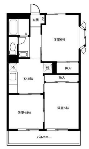 セントラルハイツいちのえの間取り