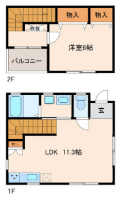 七栄654貸家の間取り