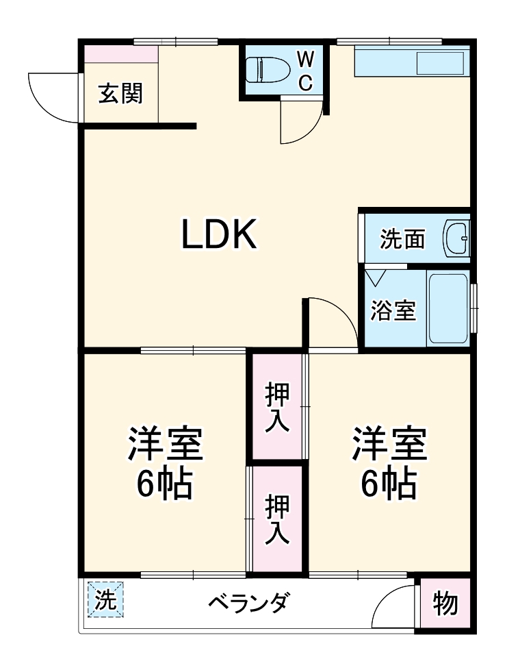 乙羽コーポの間取り