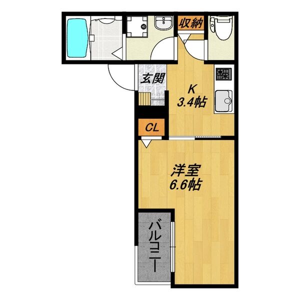 LE COCON 北名古屋Ⅱの間取り