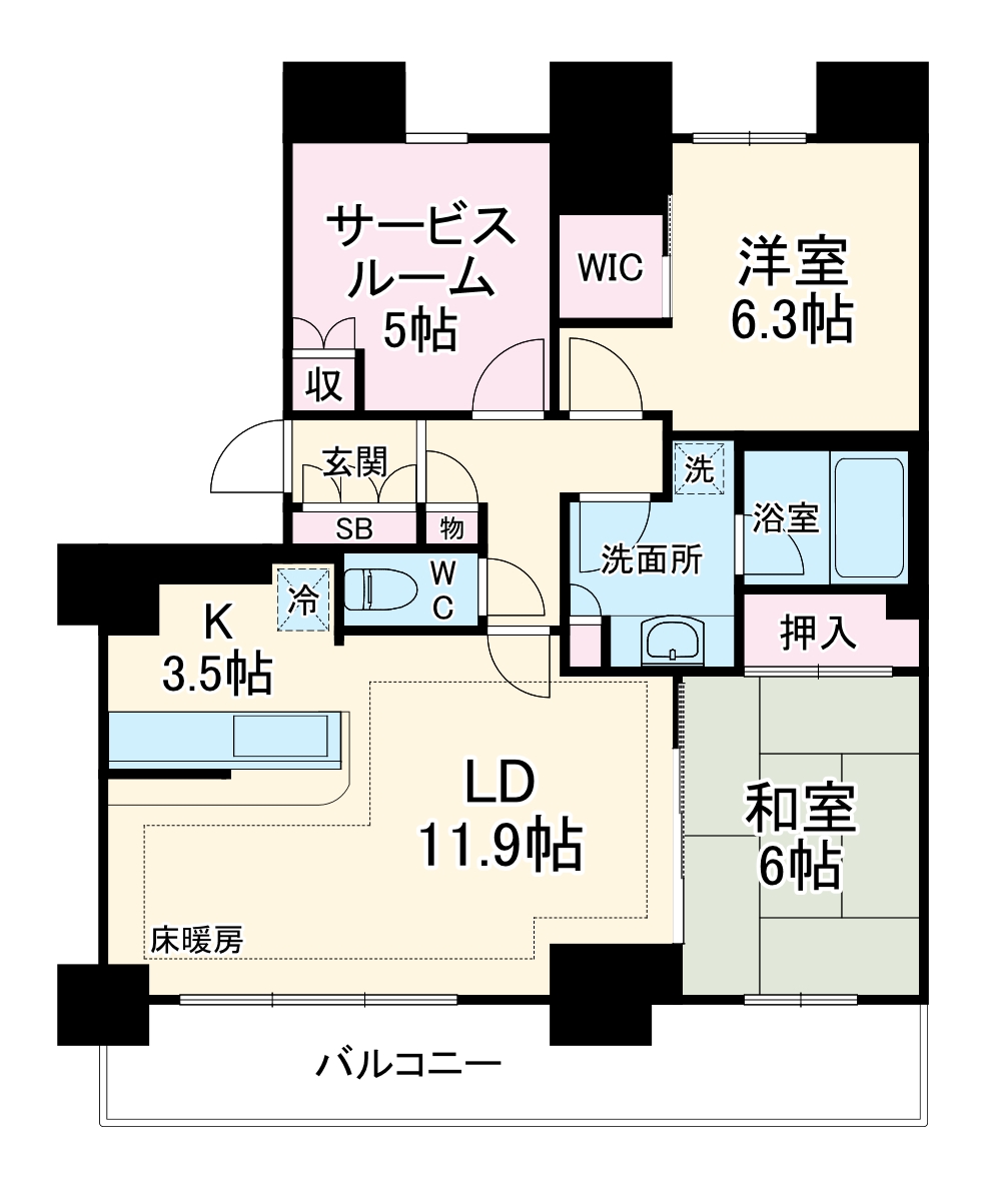 ソルクレスト川口の間取り