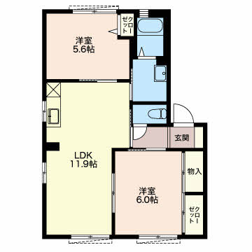 ボナール神戸Aの間取り