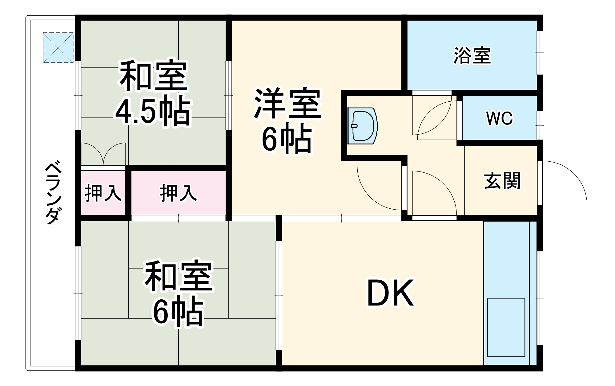 ビューラー仲之畑の間取り