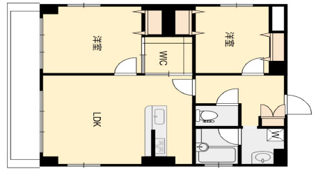横川の完工年月(2007年7月)築の賃貸マンションの間取り