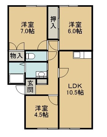 サンガーデン守谷D棟の間取り