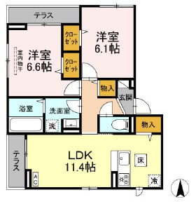 (仮称)D-ROOM上篠崎の間取り