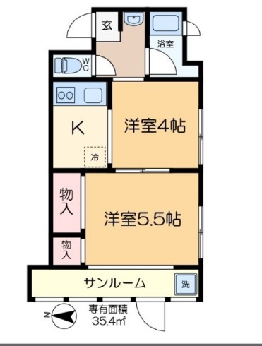 岡庭ビルの間取り