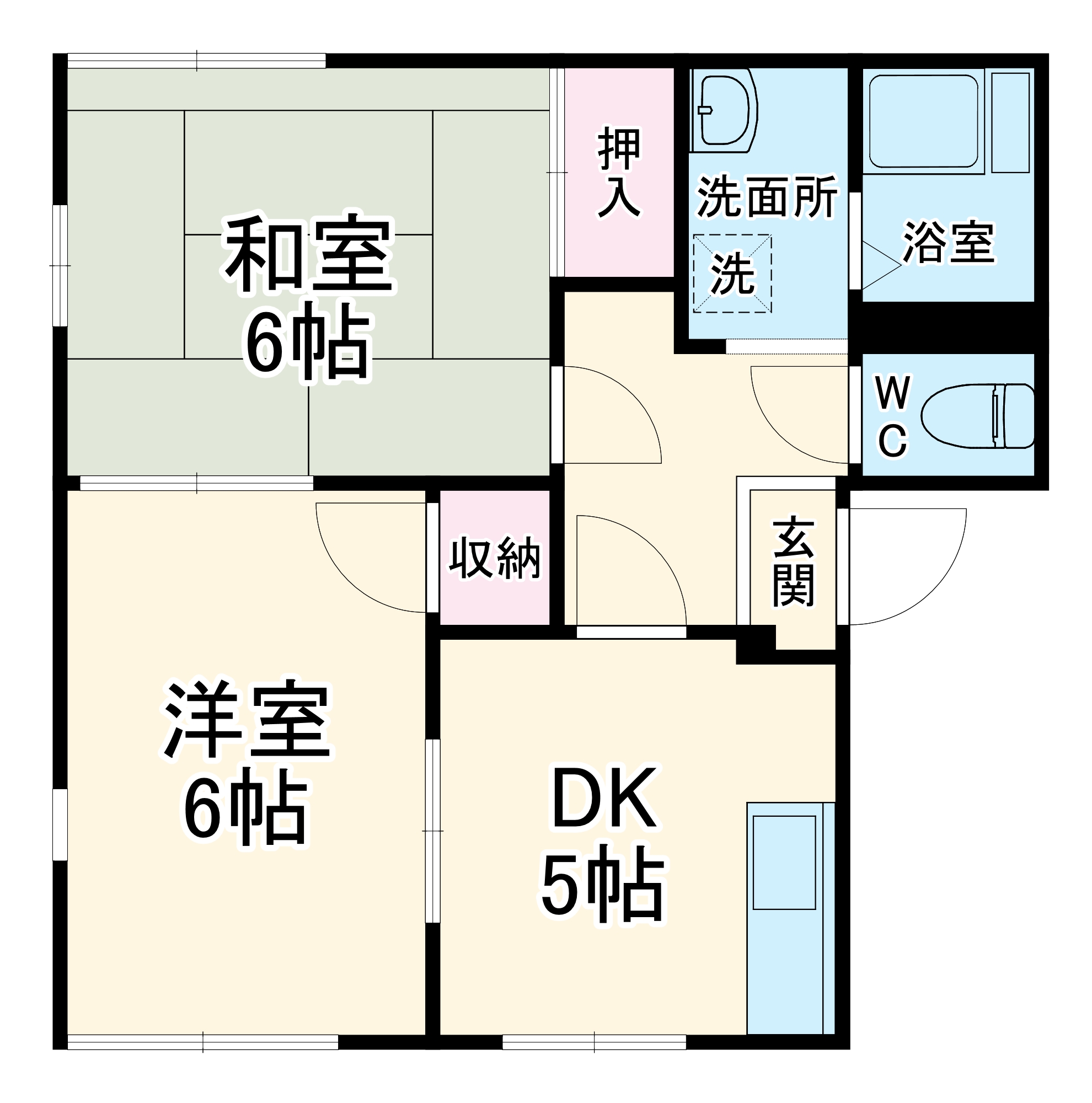 カーサやよいAの間取り