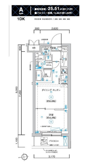 RELUXIA板橋西台の間取り