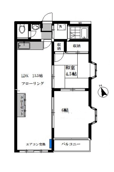 柳下マンションの間取り